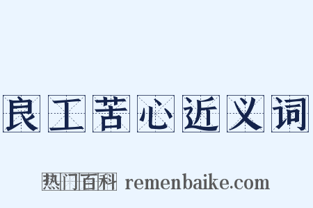 良工苦心近义词是什么意思的图片